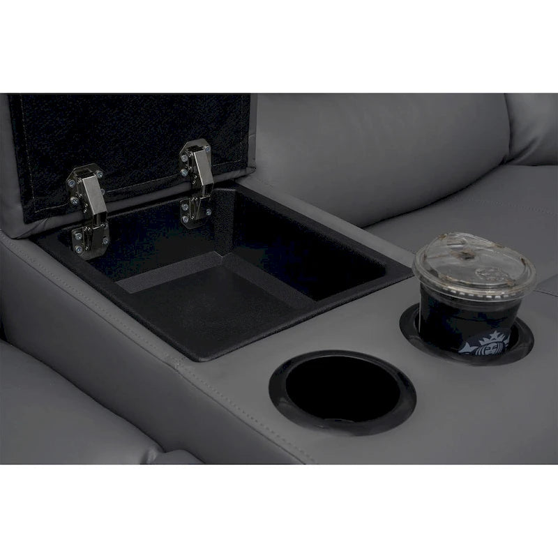 106   Manual Reclining Modular Sectional Couch with 1 Console & 2 Cup Holders, Living Room/Office