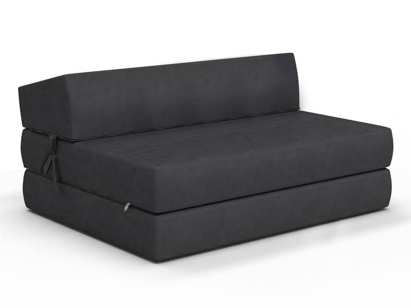 Convertible Chaise Lounge - Graphite 14cm x 121cm x 204cm Multicolor - Guest Bed and Air Mattress