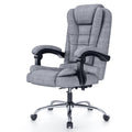Ergonomic office chair in high-quality leather with tilt function for home office, Grey