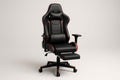 Office chair in black and red synthetic leather