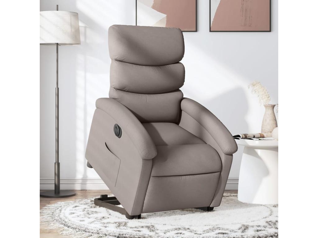 Electric reclining armchair, cozy fabric furniture