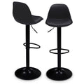 id market Set of 2 Karl Design Black Bar Stools with Legs