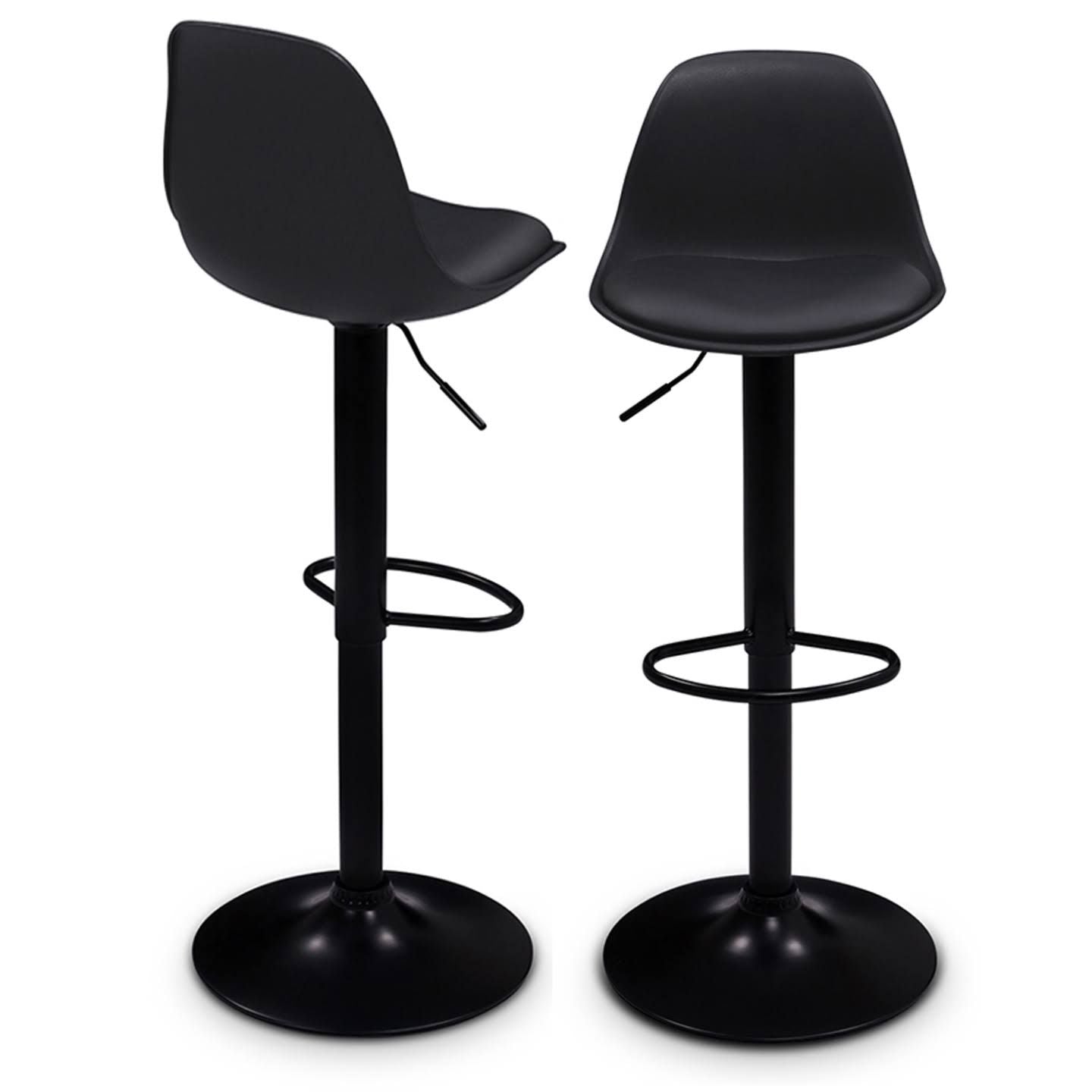 id market Set of 2 Karl Design Black Bar Stools with Legs